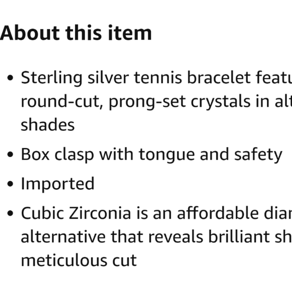 Sterling Silver and Cubic Zirconia Tennis Bracelet - Picture 8 of 10